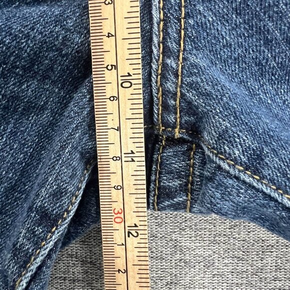 Calvin Klein Jeans Women 12 Blue Cropped Straight High Rise Medium Wash Capri - Picture 6 of 13